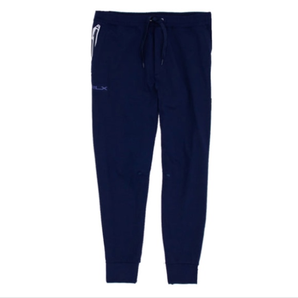 RLX Ralph Lauren Knit Tech Jersey French Navy Mens Jogger Small - Picture 1 of 7